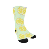 slice of lemon pattern Crew Socks
