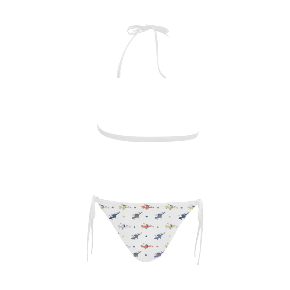 Cute helicopter star pattern Sexy Bikinis Two-Piece Swimsuits