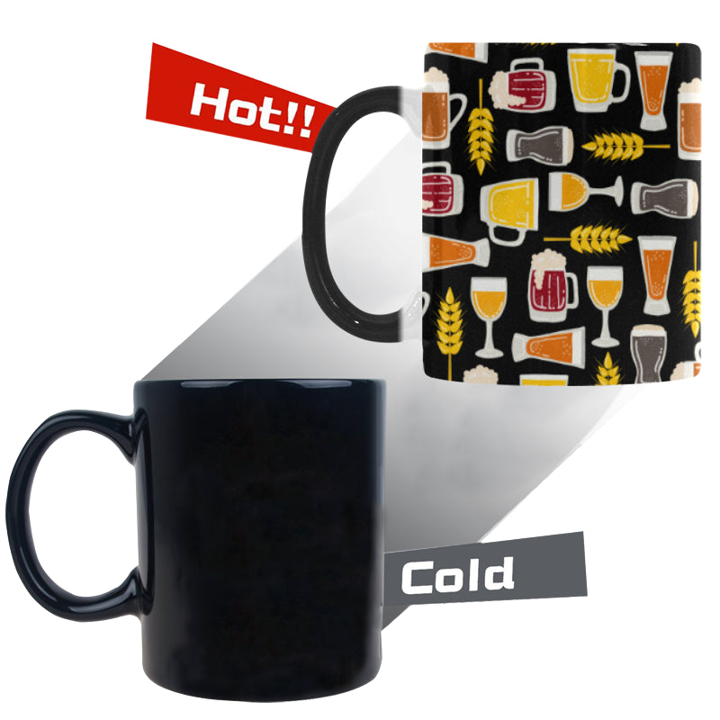 Beer type pattern Morphing Mug Heat Changing Mug