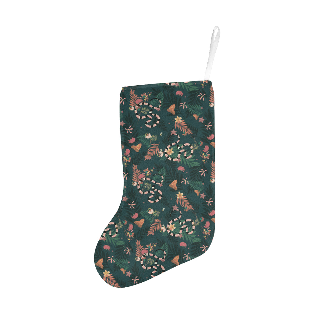 Snake forest pattern Christmas Stocking