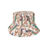 Peacock tropical flower pattern Unisex Bucket Hat