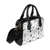 Hand drawn space elements space rocket star planet Shoulder Handbag
