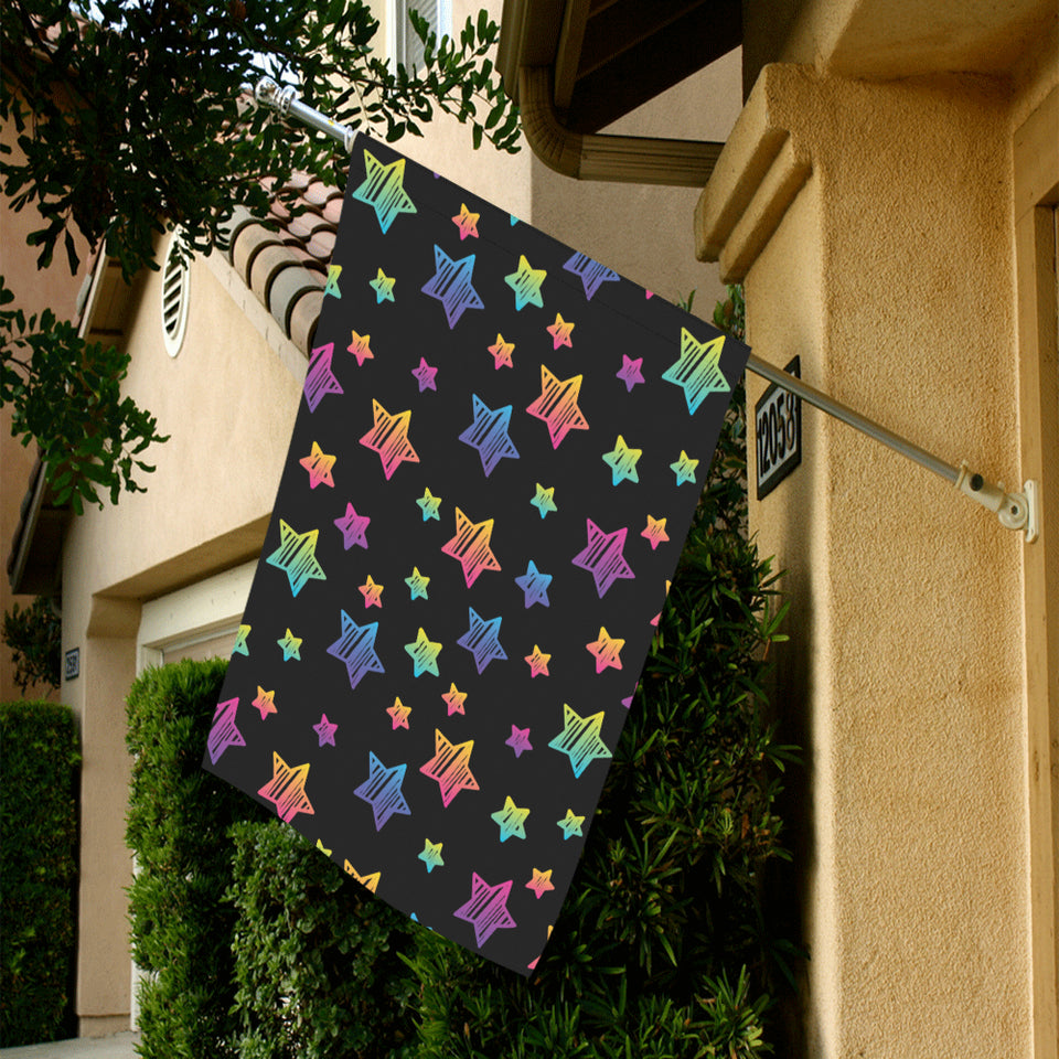 Colorful star pattern House Flag Garden Flag