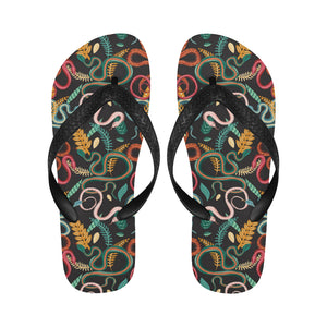 Colorful snake plant pattern Unisex Flip Flops
