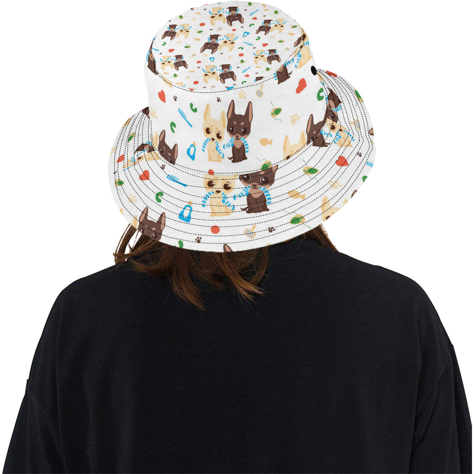 Cute Chihuahua dog pattern Unisex Bucket Hat