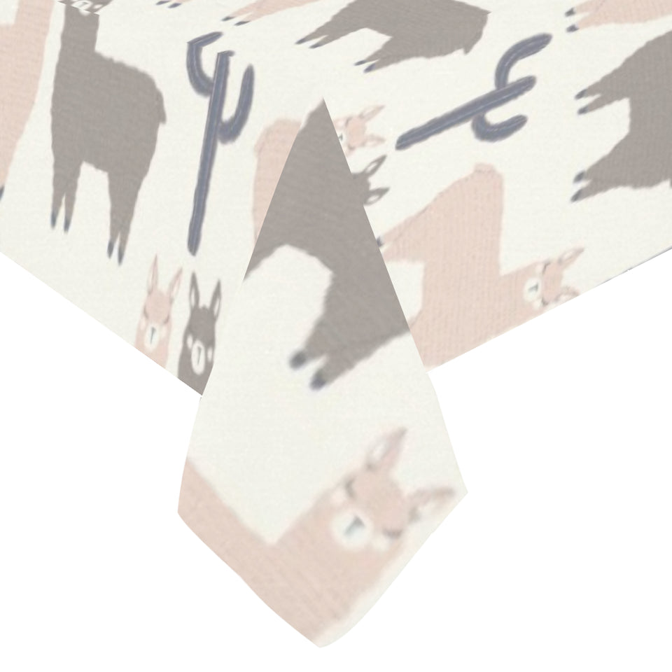 Llama Alpaca pattern Tablecloth