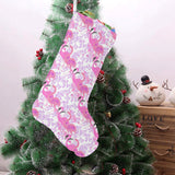 Pink flamingo flower pattern Christmas Stocking