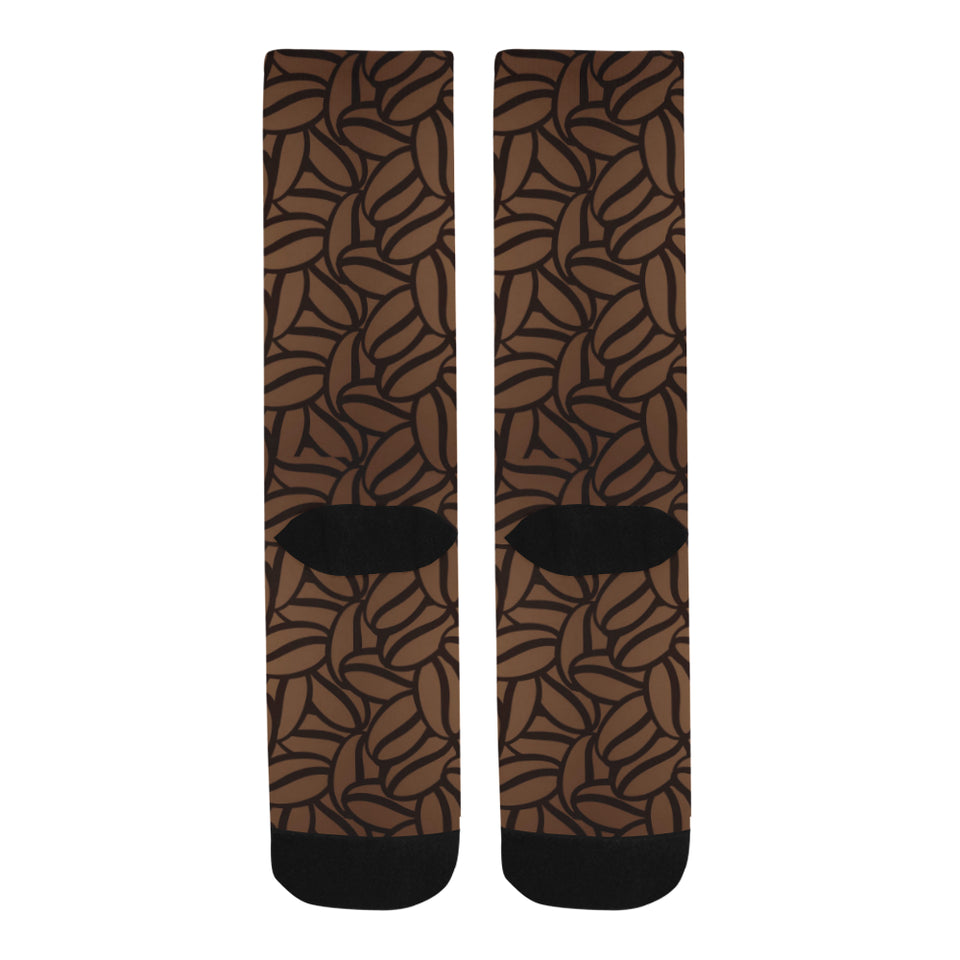 coffee bean pattern Crew Socks