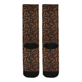 coffee bean pattern Crew Socks