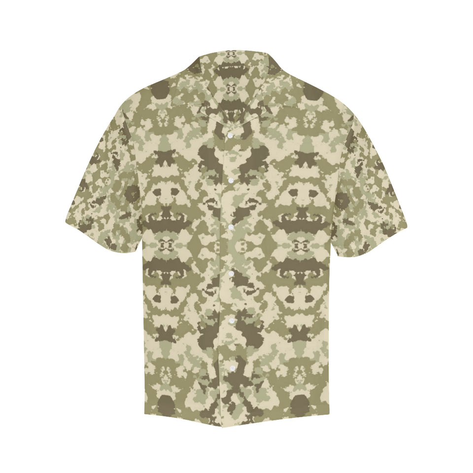 Light Green camouflage pattern Men's All Over Print Hawaiian Shirt
