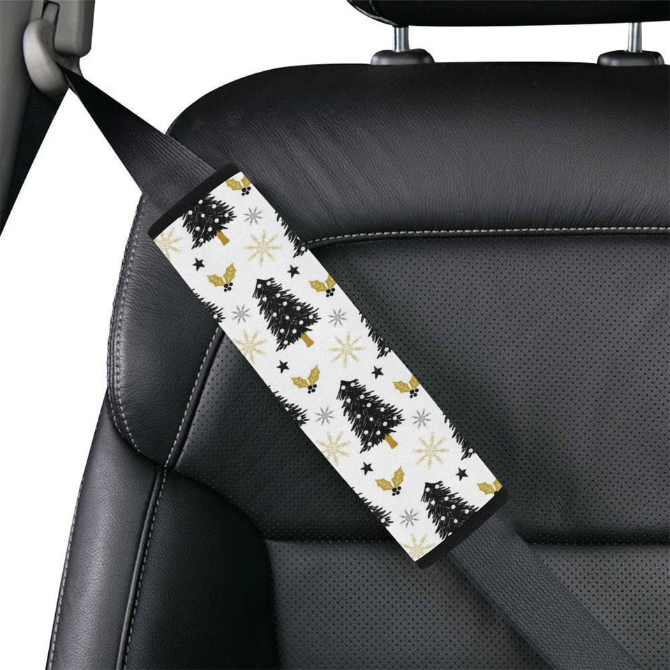 Christmas tree holly snow star pattern Car Seat Belt Cover