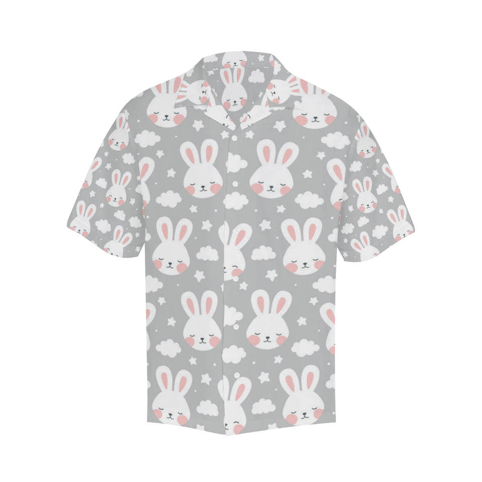 Rabbit cloud Pattern Men's All Over Print Hawaiian Shirt