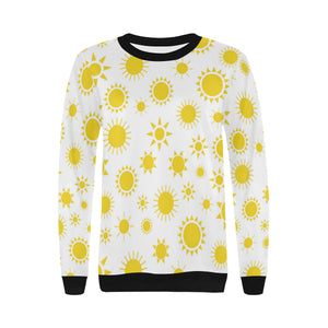 Sun pattern Women's Crew Neck Sweatshirt