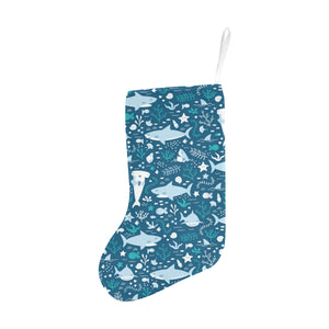 Cute shark pattern Christmas Stocking