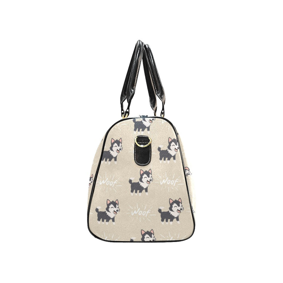 Cute Siberian Husky Travel Bag