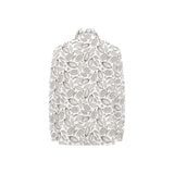 cacao beans leaves pattern Women's Long Sleeve Polo Shirt