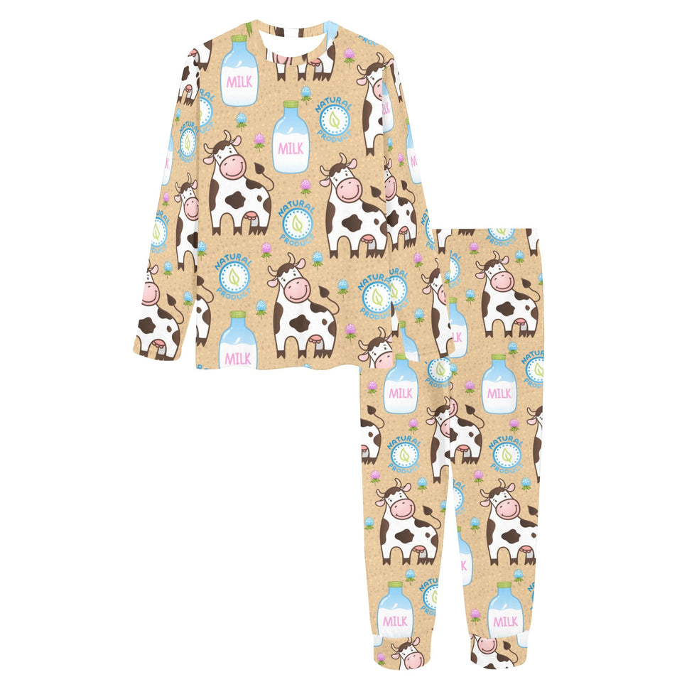 Cow bottle of milk pattern Women's All Over Print Pajama Set