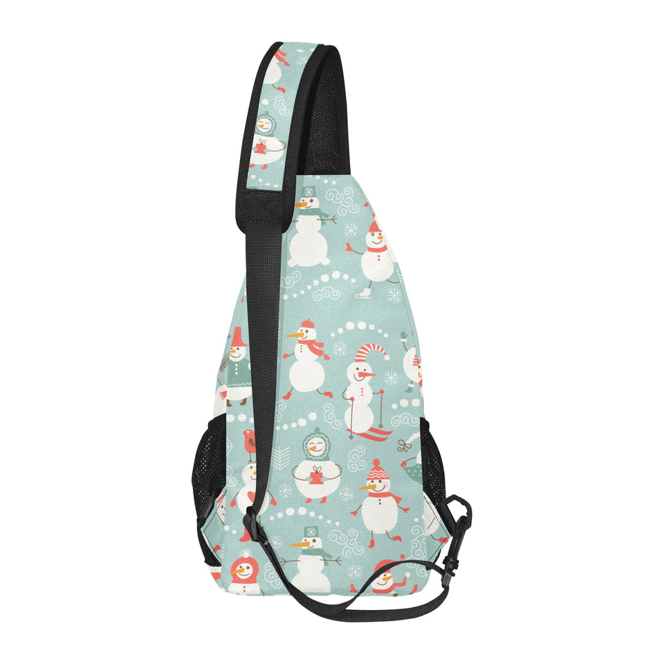 Cute snowman pattern All Over Print Chest Bag