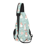 Cute snowman pattern All Over Print Chest Bag