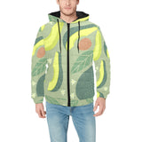 Avocado pattern Men's Padded Hooded Jacket
