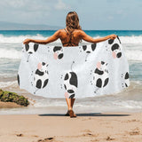 Cute cows pattern Beach Towel