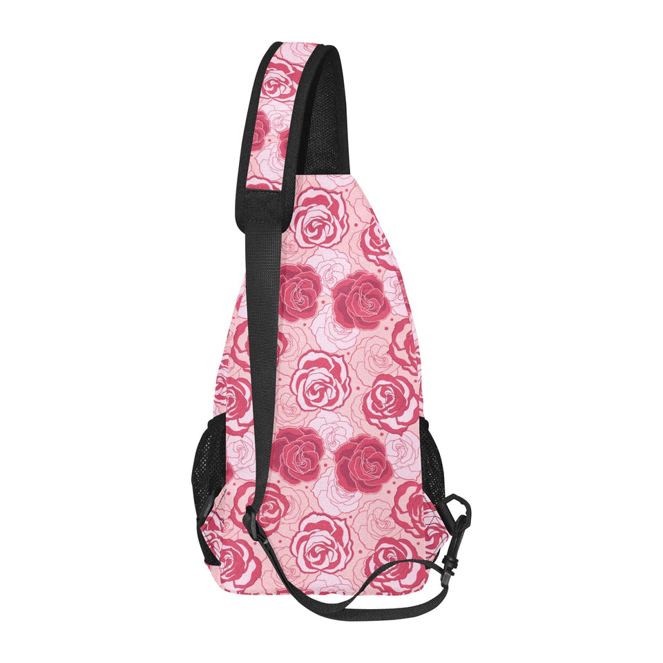 Rose Pattern Print Design 02 All Over Print Chest Bag