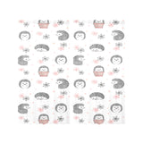 Hedgehog Pattern Print Design 02 Gauze Curtain