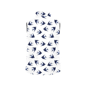Swallow Pattern Print Design 03 Women's Padded Vest