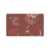 Koi Fish Carp Fish red background Doormat
