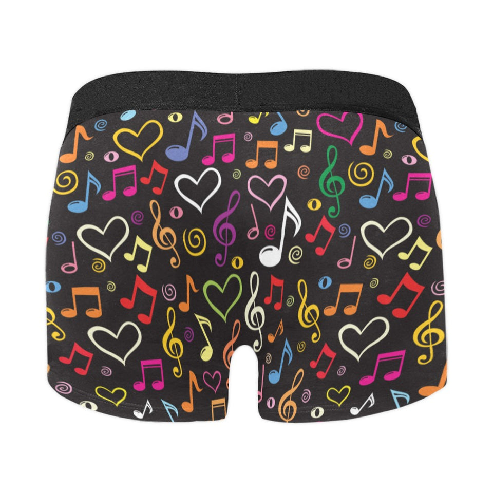 Music Notes Pattern Print Design 02 Men's All Over Print Boxer Briefs Men's Underwear