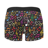 Music Notes Pattern Print Design 02 Men's All Over Print Boxer Briefs Men's Underwear