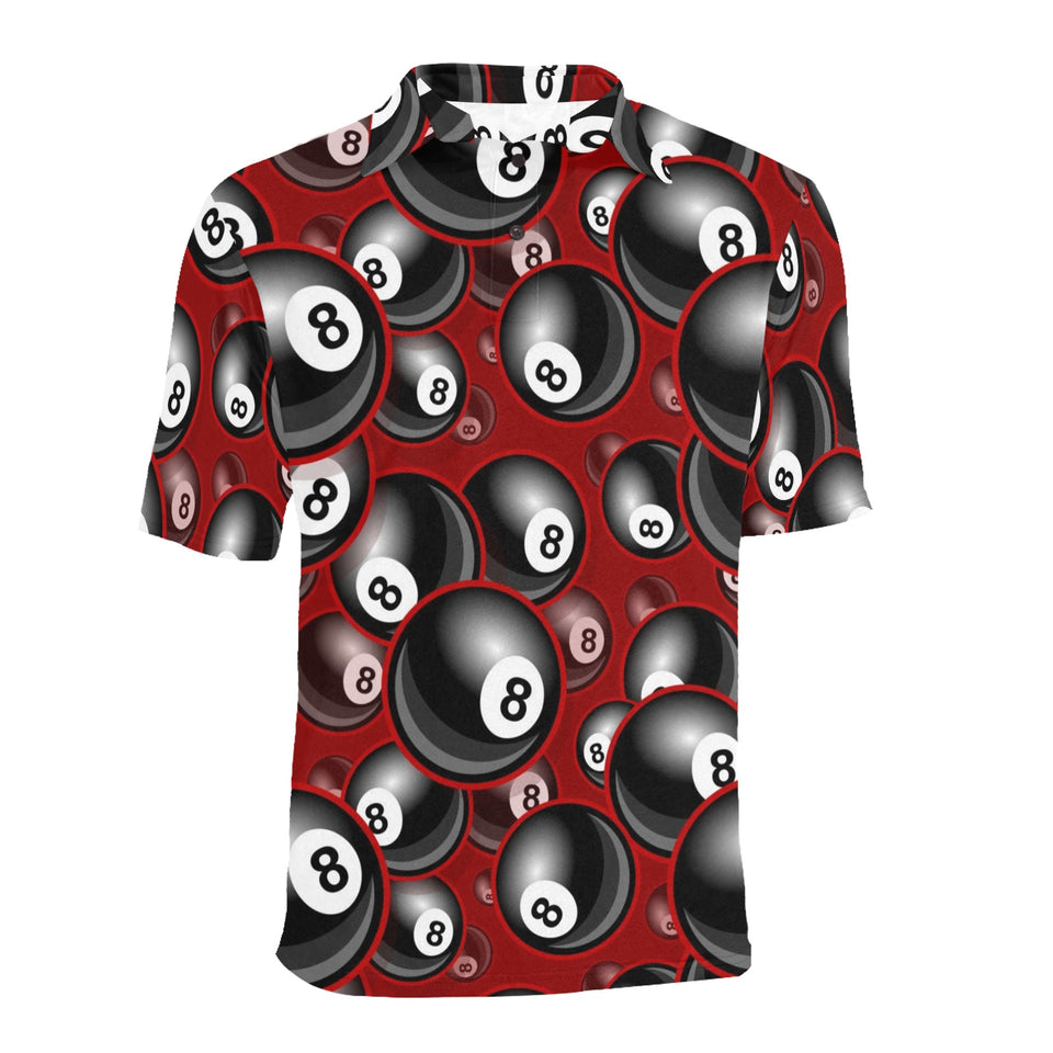 Billiard Ball Pattern Print Design 05 Men's All Over Print Polo Shirt