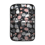 white swan blooming flower pattern Car Seat Back Organizer