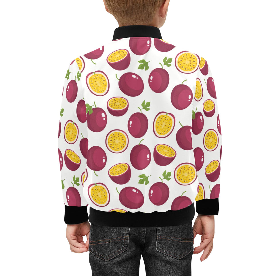 Passion fruit design pattern Kids' Boys' Girls' Bomber Jacket