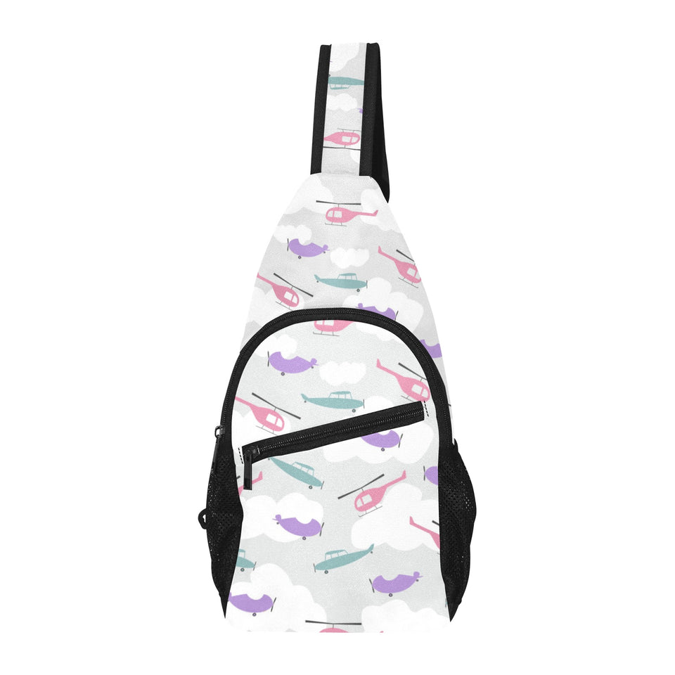Helicopter plane pattern All Over Print Chest Bag