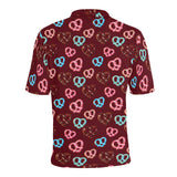 Pretzels Pattern Print Design 05 Men's All Over Print Polo Shirt
