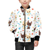 Cute Chihuahua dog pattern Kids' Boys' Girls' Bomber Jacket