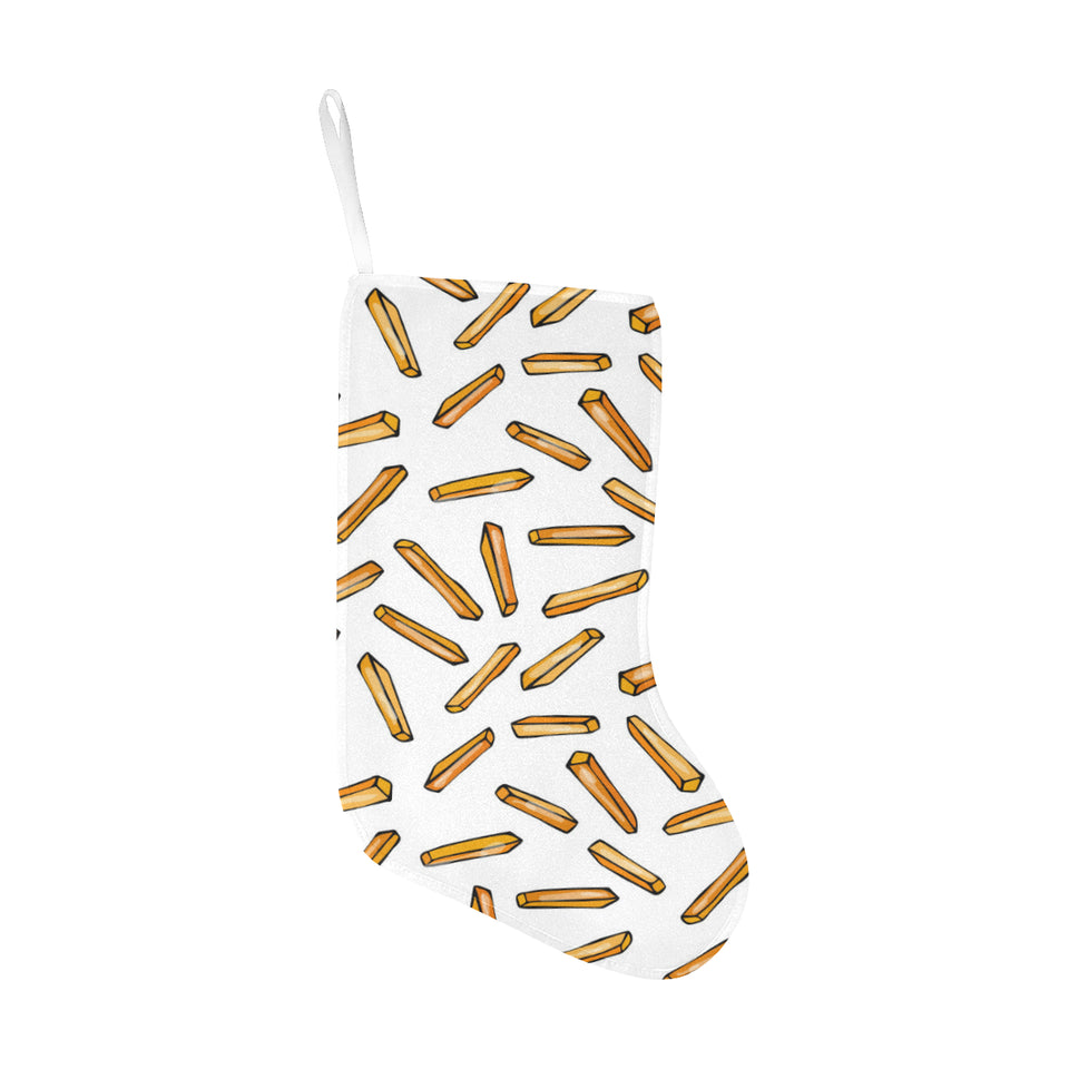 French fries potato pattern Christmas Stocking