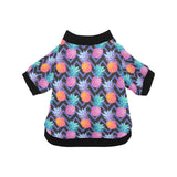 Pineapples pattern zigzag background All Over Print Pet Dog Round Neck Fuzzy Shirt