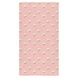 Cute hamster cheese pattern pink background Bath Towel