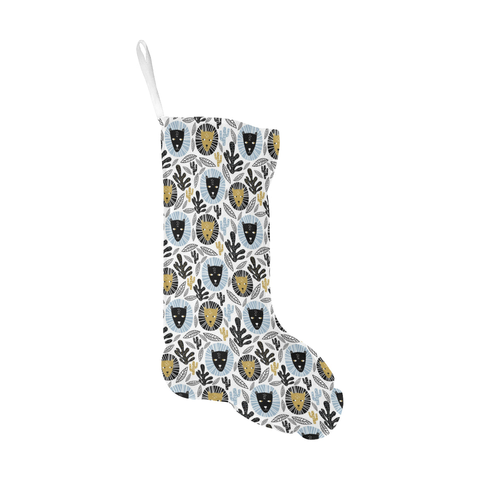 Lion Pattern Print Design 05 Christmas Stocking