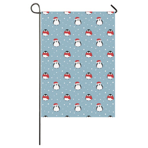 Cute penguin christmas snow pattern House Flag Garden Flag