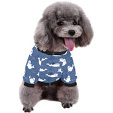 Cute white baby sea lion seal pattern All Over Print Pet Dog Round Neck Fuzzy Shirt
