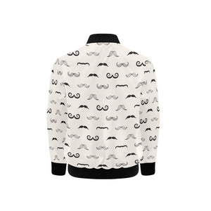Mustache Beard Pattern Print Design 05 Kids' Boys' Girls' Bomber Jacket