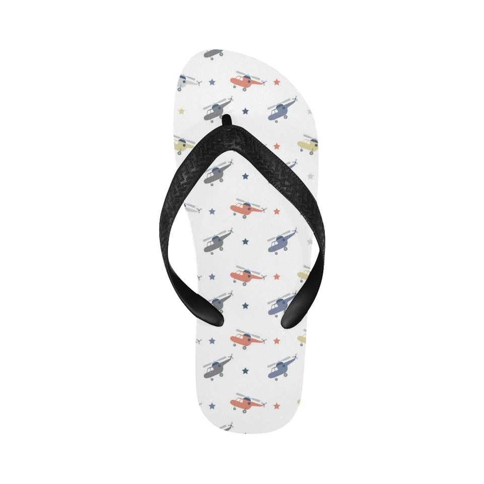 Cute helicopter star pattern Unisex Flip Flops
