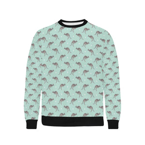 Kangaroo pattern background Men's Crew Neck Sweatshirt