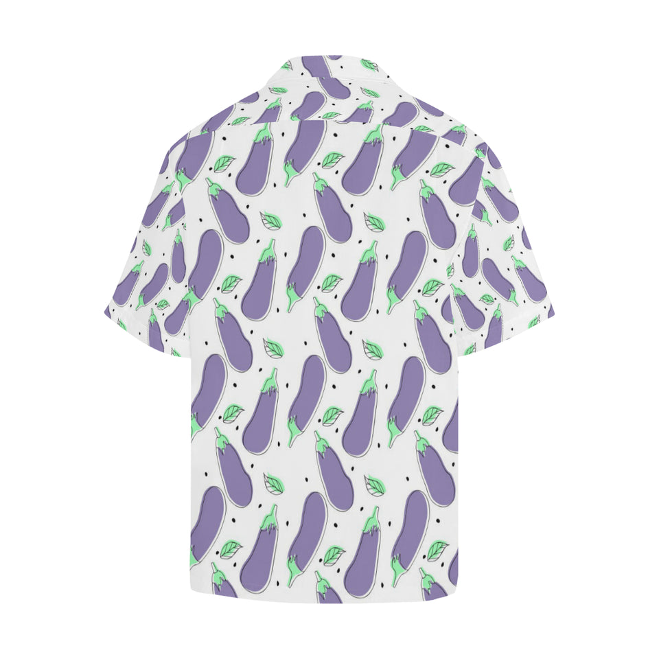 Eggplant Pattern Print Design 05 Men's All Over Print Hawaiian Shirt (Model T58)