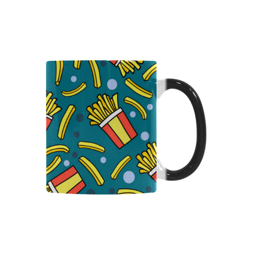 French fries red paper box pattern Morphing Mug Heat Changing Mug