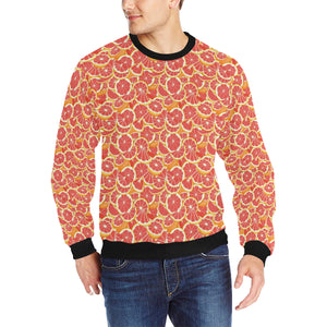 Tropical grapefruit pattern Men's Crew Neck Sweatshirt