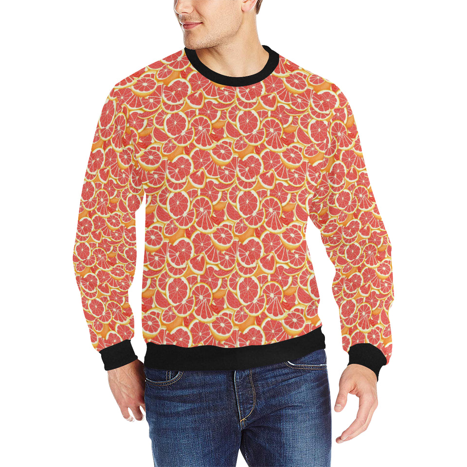 Tropical grapefruit pattern Men's Crew Neck Sweatshirt